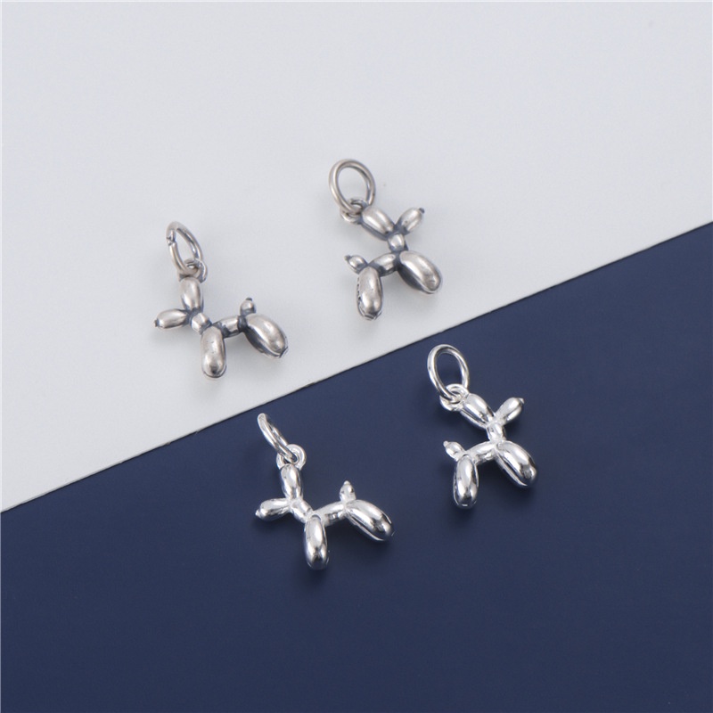 Mặt Dây Chuyền Bạc S925 Hình Chú Chó Và Bong Bóng Xinh Xắn Thời Trang