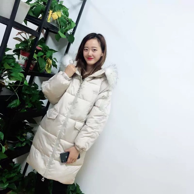 SẴN ĐỦ SIZE Áo phao cổ lông dáng dài thời trang Hàn Quốc | BigBuy360 - bigbuy360.vn