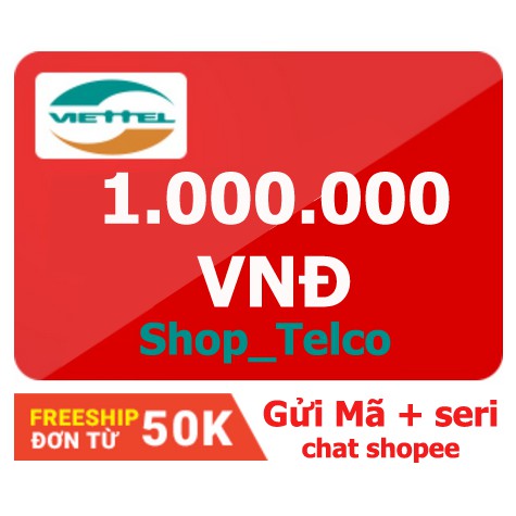 Giảm Giá Mã Thẻ Viettel 1 Triệu - Beecost