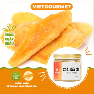 Xoài sấy dẻo hàng xuất khẩu VIETGOURMET/ Xoài sấy nguyên vị ngọt thơm tự nhiên/ Ăn vặt mẹ bầu healthy