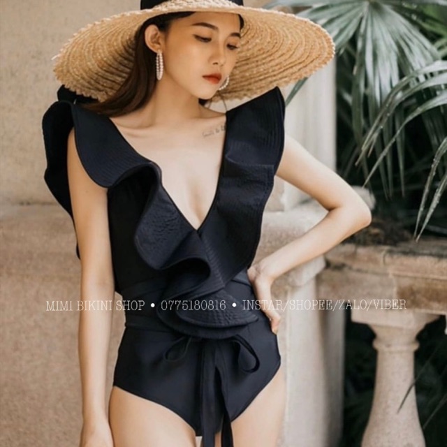 Áo tắm liền bèo cánh sen