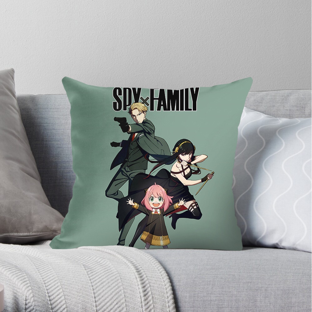 (m2) Gối IN HÌNH Spy x Family Gia đình điệp viên chibi anime xinh xắn tiện lợi gồm vỏ và ruột