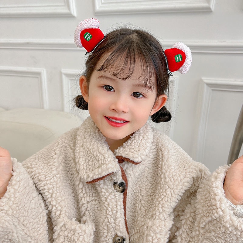 Kẹp Tóc Hình Giáng Sinh Dễ Thương Cho Bé Gái