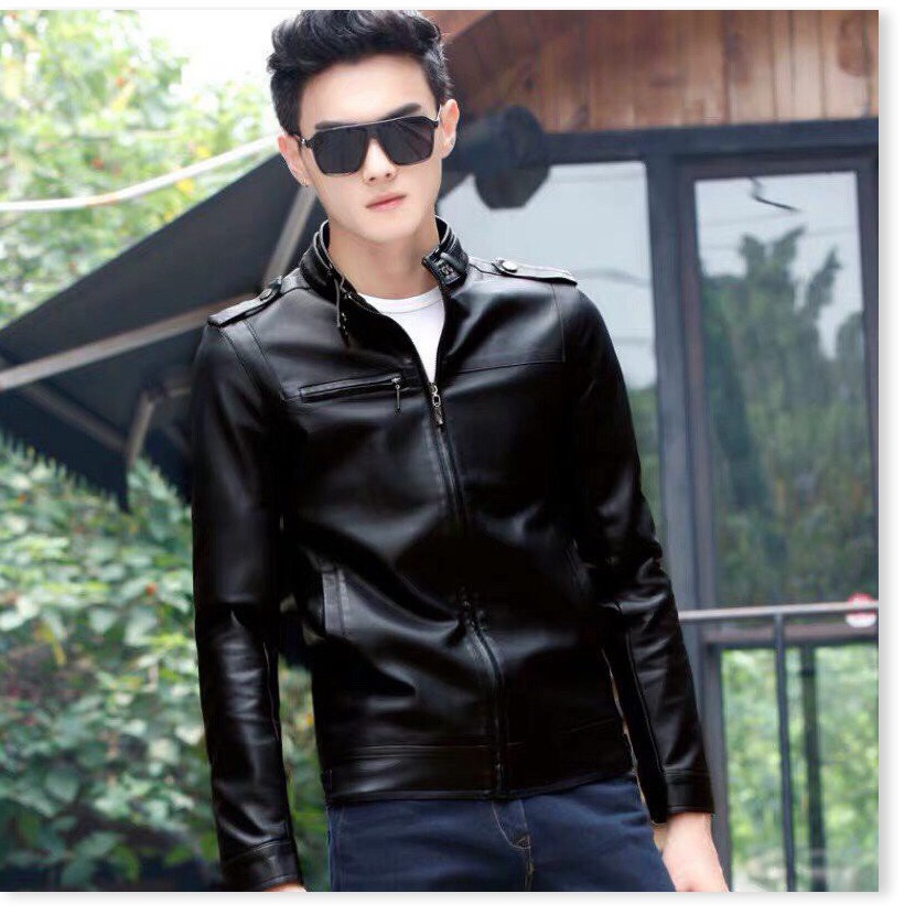 Áo khoác da nam dây kéo đồng da xịn k bong tróc cực ngầu cho anh em KOKO MI FASHION