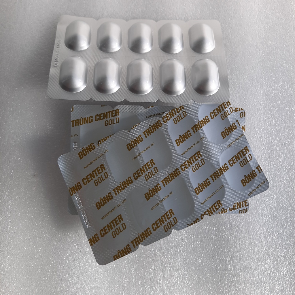 Đông trùng hạ thảo Center Gold, giúp ngủ sâu giấc, giảm chóng mặt, suy nhược cơ thể – hộp 30 viên)