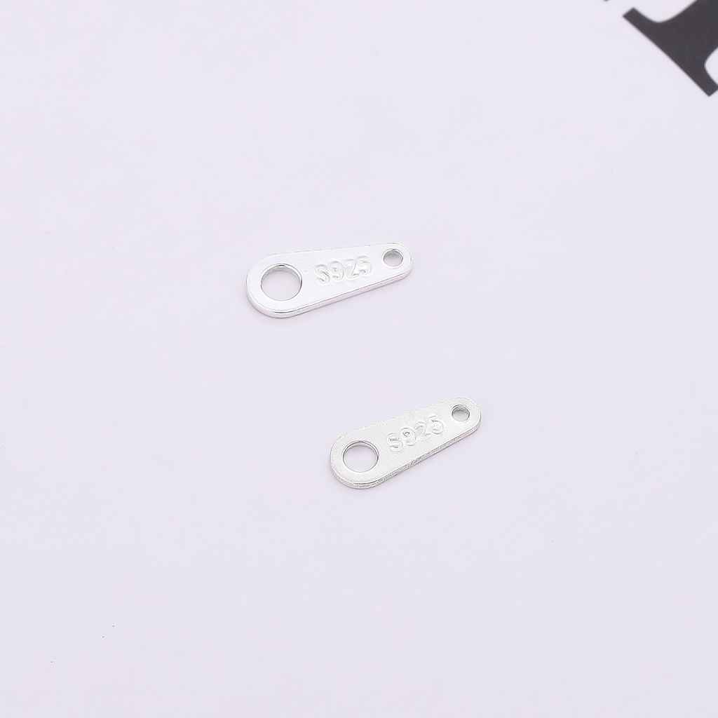 Phụ kiện đệm nối dài Beadia hình bầu dục không đối xứng bằng bạc sterling 925 dùng để tự làm trang sức