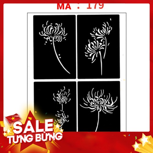 [SALE  HOT TẶNG 100 KHUÔN] Mực Xăm Tạm Thời TẶNG NGAY 1 bảng khuôn A4 từ 35-100 khuôn