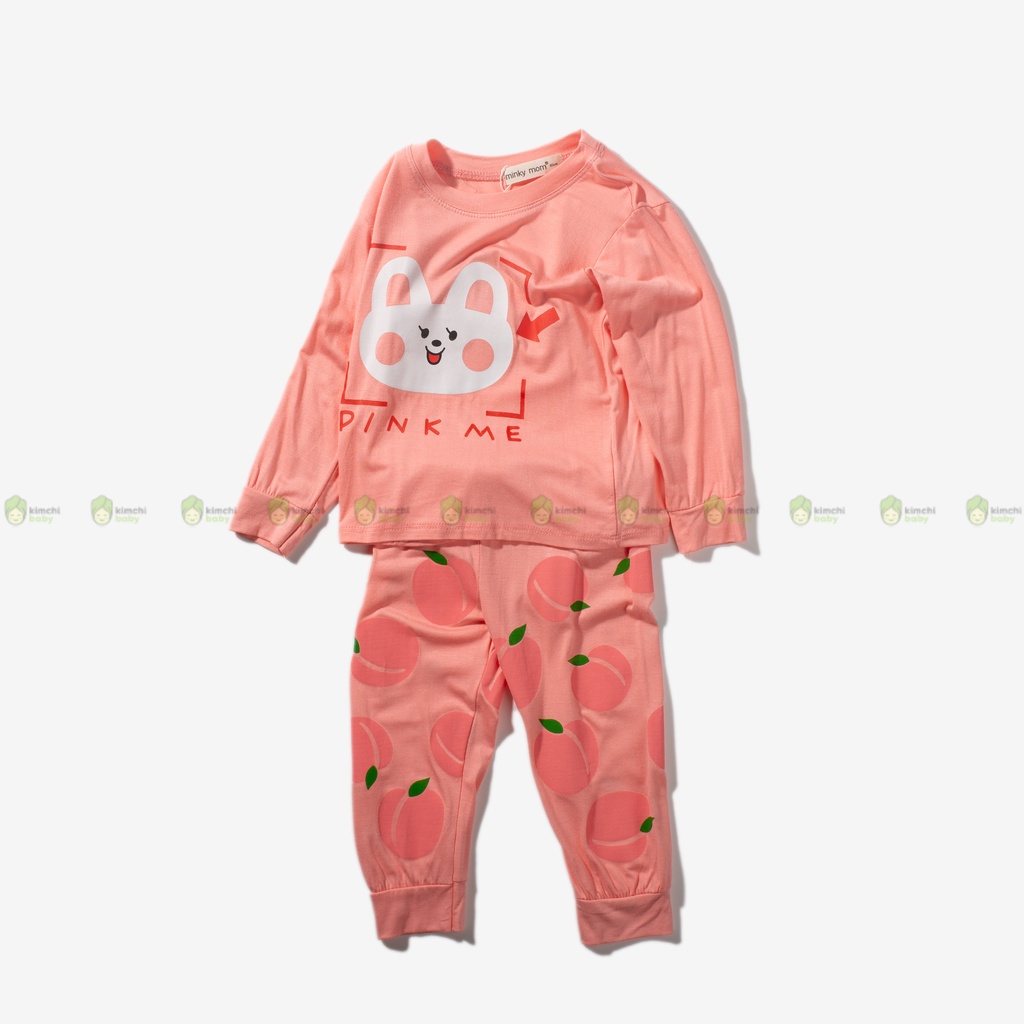 Bộ Thun Lạnh Dài Tay Cho Bé Gái, Bé Trai Minky Mom Hoạ Tiết Vịt Vàng, Bộ Quần Áo Cho Bé Mặc Nhà MKMTD2232