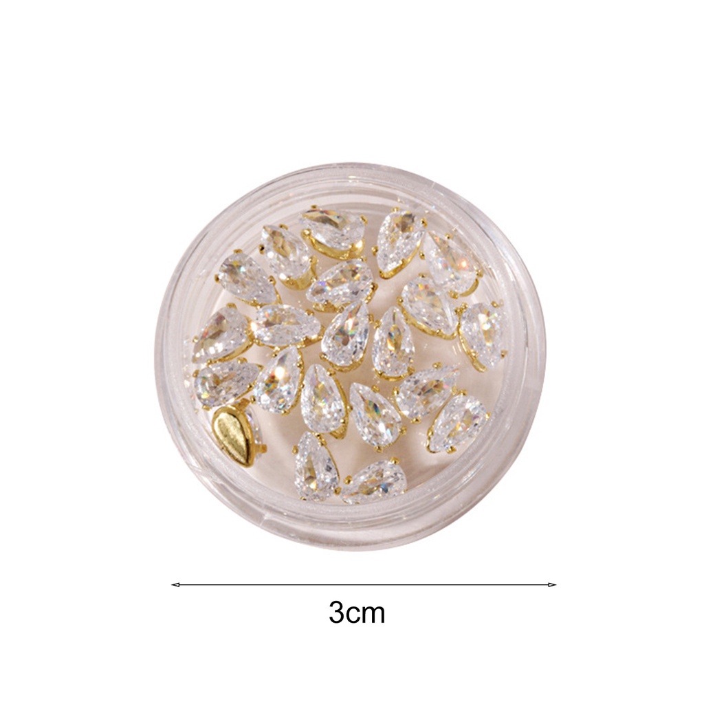 Hộp 20 Hạt Kim Cương Giả Lấp Lánh Trang Trí Móng Tay