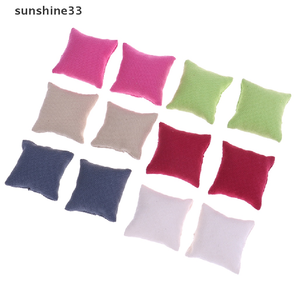 Bộ 2 Gối sofa Trang Trí Nhà Búp Bê Tỉ Lệ 1 / 12