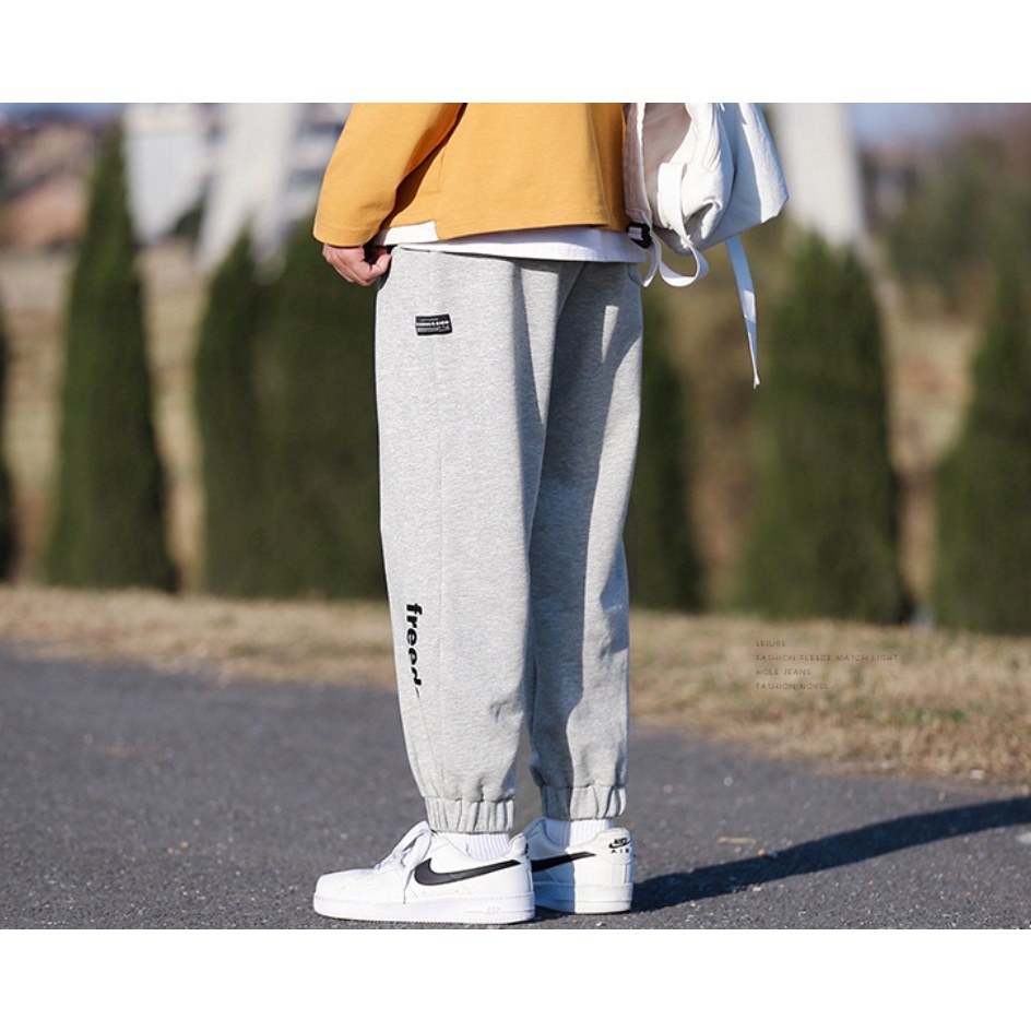 Quần Jogger nỉ MEANSTORE pants unisex basic nam nữ cạp chun ống rộng phong cách Hàn Quốc ulzzang - Freedom