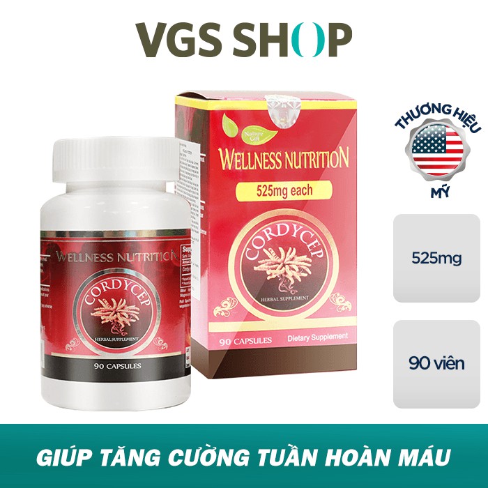 Thực Phẩm Bảo Vệ Sức Khỏe Nature Gift Wellness Nutrition - Đông trùng Hạ Thảo (Hộp 90 viên)