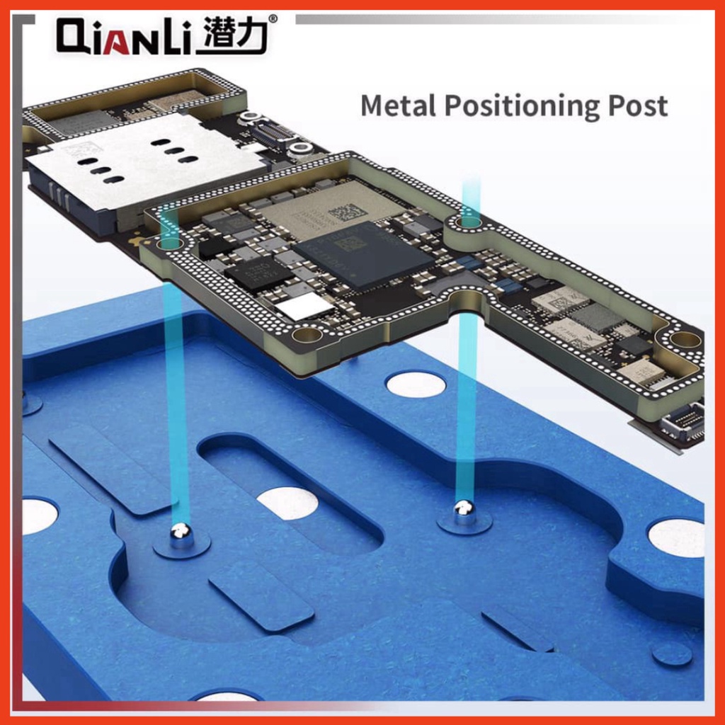 Đế đổ chân viền 3 in 1 iP X/XS/XS Max hãng QianLi