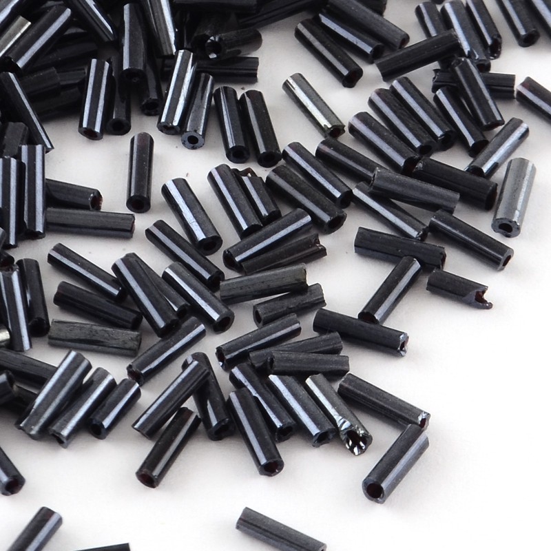 Bộ 1556 hạt xỏ bằng thủy tinh mạ kiểu ống 4.5x2mm với lỗ 1mm dành cho làm đồ trang sức thủ công