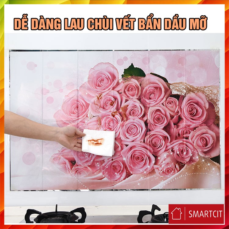 Giấy dán tường nhà bếp, miếng dán bếp chống bắn dầu mỡ, chịu nhiệt cao, giúp trang trí bếp thêm hiện đại T3B1