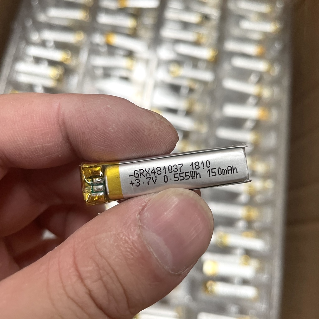 Pin Lipo nhỏ 3.7V 150mAh có mạch bảo vệ - kích thước 37x8.1x4.8mm