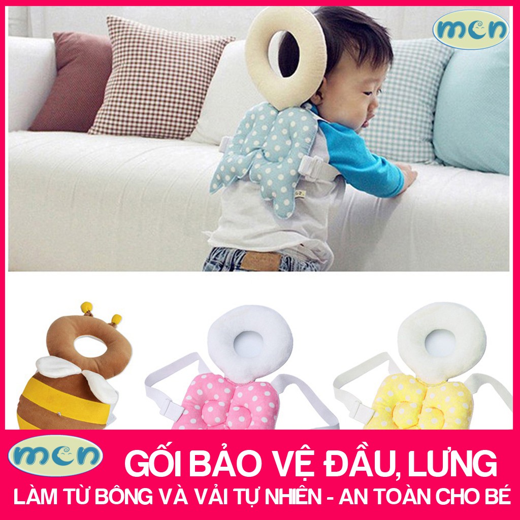 gối bảo vệ đầu và lưng cho bé / gối đỡ đầu cho em bé - an toàn cho bé tập bò, tập ngồi, tập đi