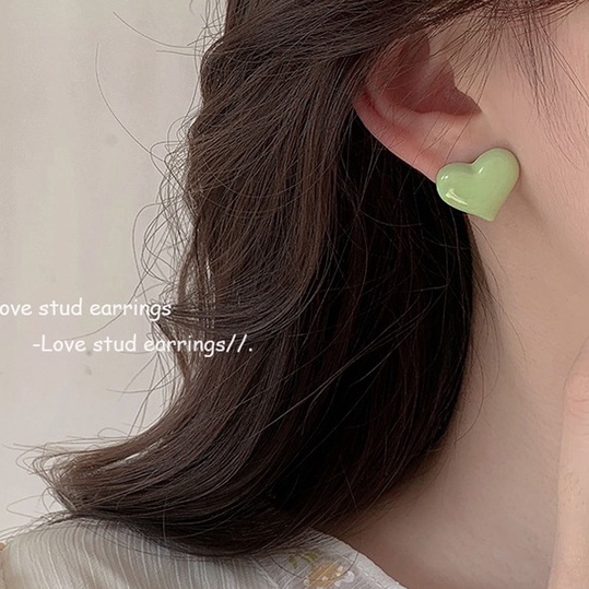 Bông Tai Xỏ Lỗ Kiểu Dáng Đơn Giản Dễ Thương Phong Cách Hàn Quốc