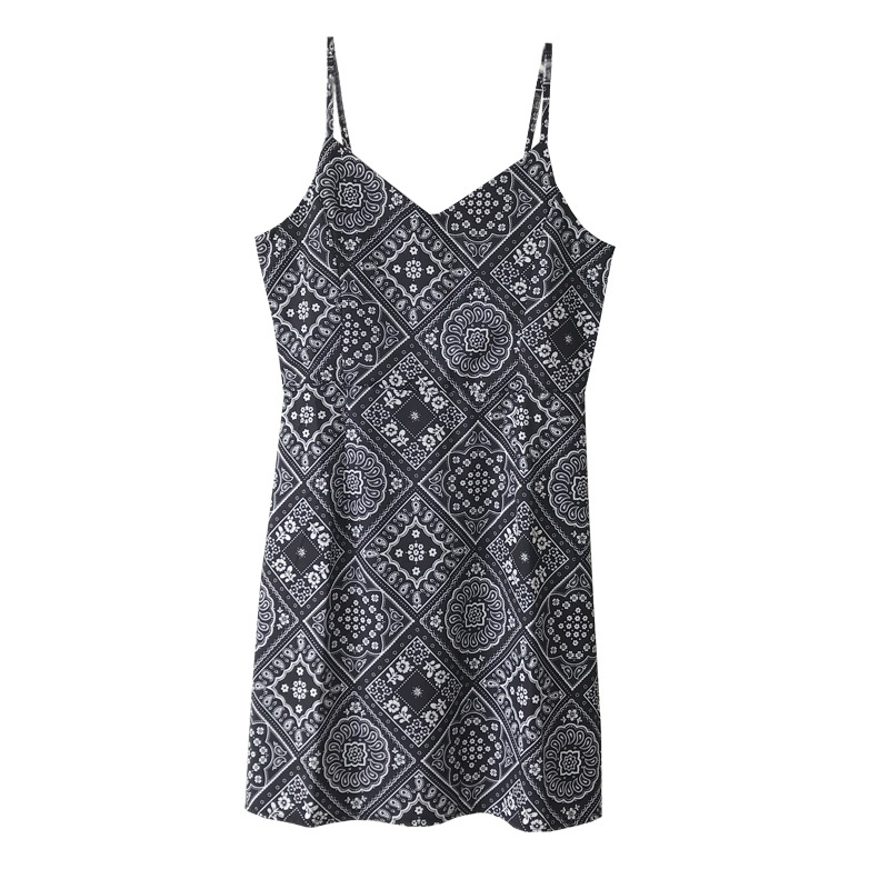 Đầm Hai Dây In Hoa Phong Cách Retro Thời Trang Dành Cho Nữ | BigBuy360 - bigbuy360.vn