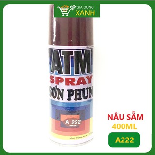 Sơn xịt ATM màu nâu sẫm A222, 400ml