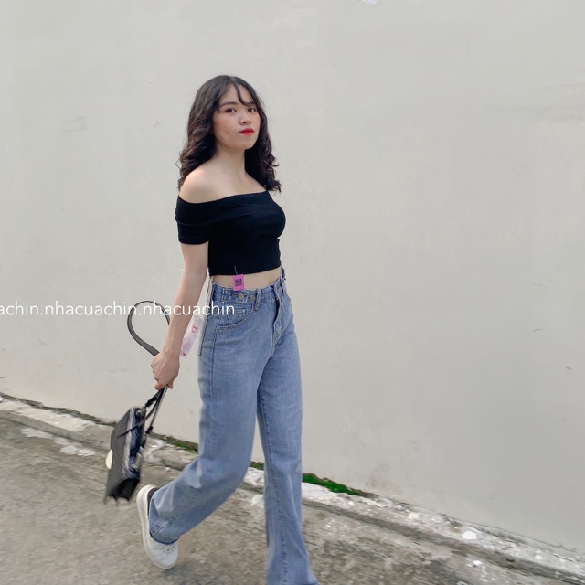 Quần jean cúc viền lưng