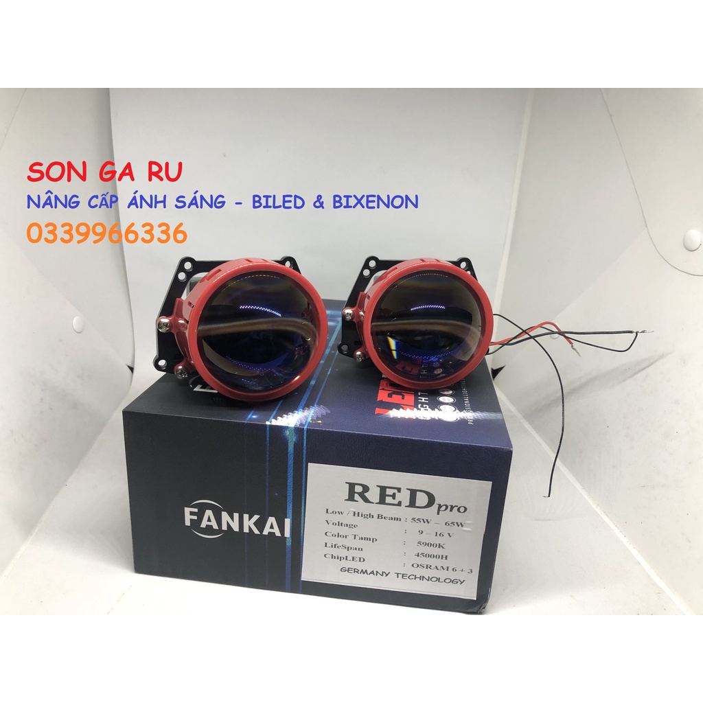 Bộ BI LED pha RED PRO 3 inch đuôi H4