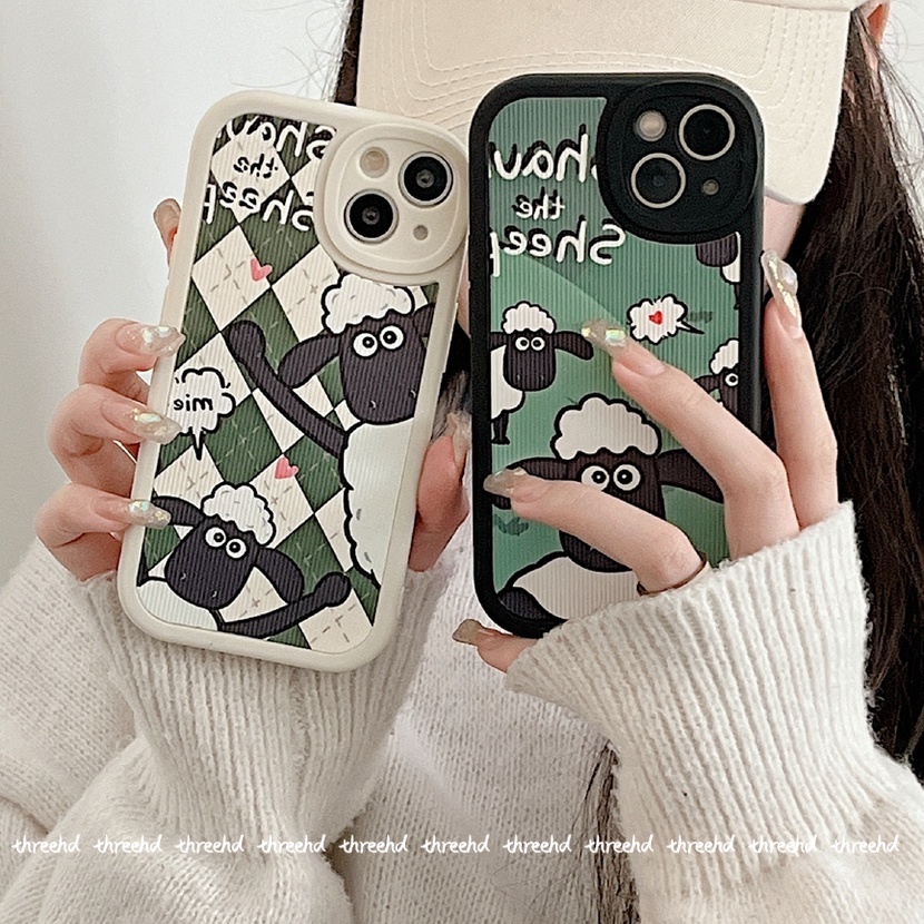 Ốp Điện Thoại Mềm Chống Sốc In Hình Cừu Hoạt Hình Cho iPhone 13 12 11 Pro Max SE2020 X XR Xs Max 7 8 6 6s Plus