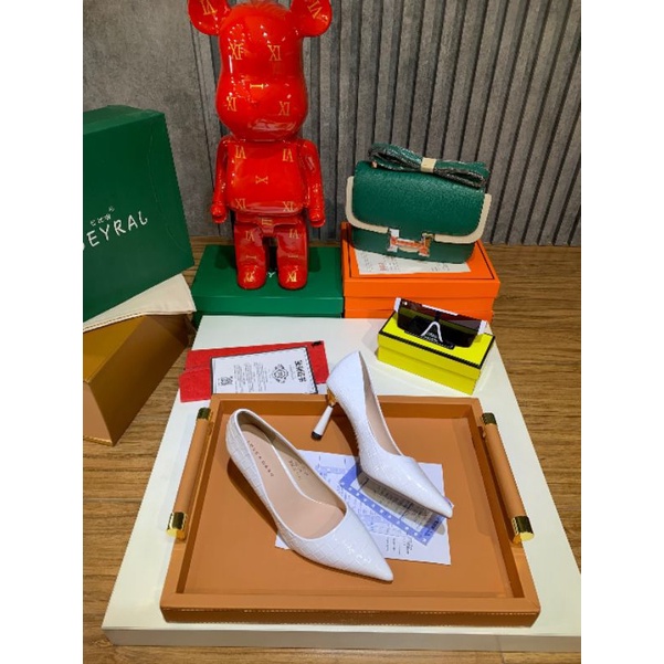 ld Giày Cao Gót 8p Da Rắn Mềm Fullbox cao Cấp