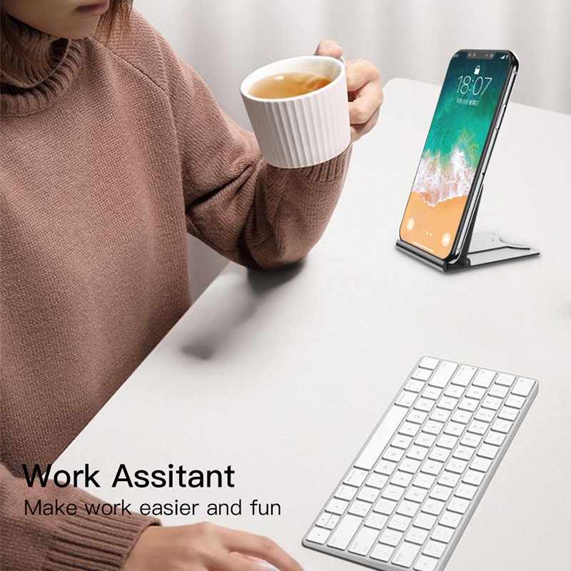 Giá Đỡ Điện Thoại / Máy Tính Bảng Để Bàn Bằng Kim Loại Tùy Chỉnh 180 Độ Tiện Dụng