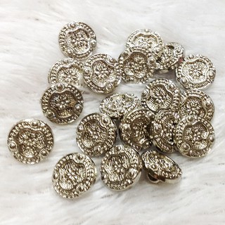 Cúc áo nhựa phủ kim loại ánh bạc sang trọng nút kiểu trang trí đính kết