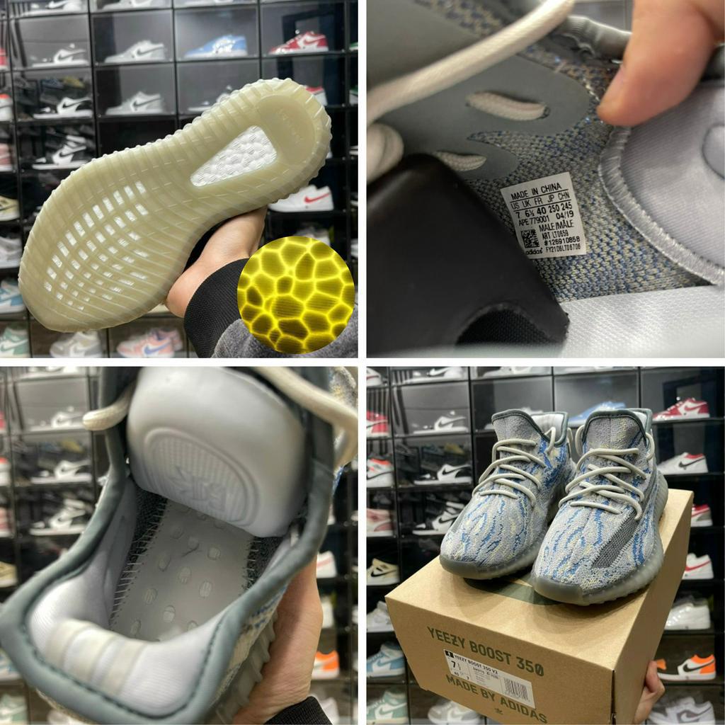 Giày Yz350 MX Frost Blue, Yz 350 Xám Xanh Hàng Cao Cấp Đế Nén Hạt Chuẩn - Than.Shoes