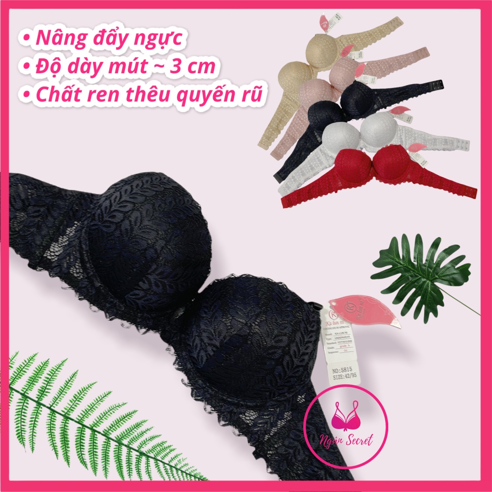 Áo lót, áo ngực nâng Thái ren có gọng, Cup lớn nâng ngực, đệm 3cm hàng đẹp màu xinh