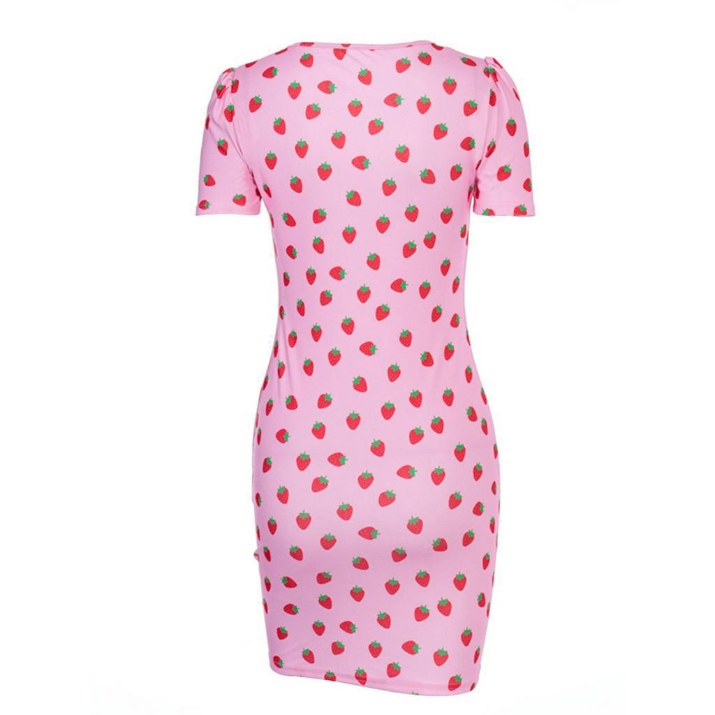 Đầm Nữ Ngắn Tay Cổ Vuông In Hoa Thời Trang