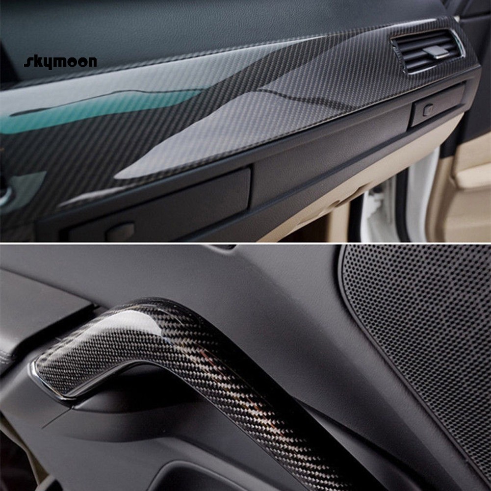 Nhãn dán PVC trang trí xe hơi hình sợi carbon chống nước siêu bóng 5D