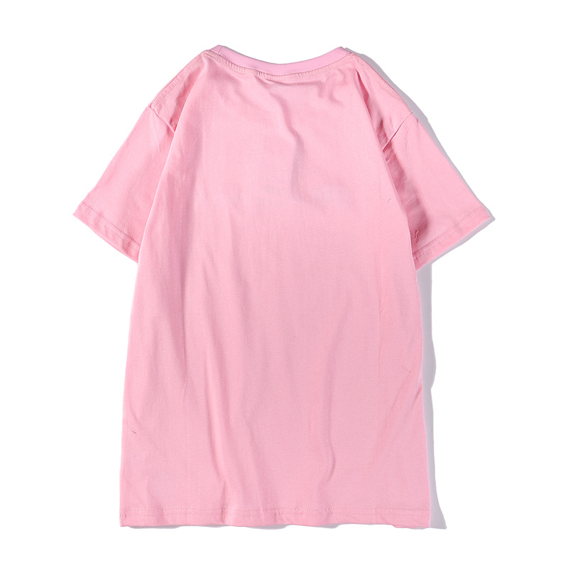 Áo thun cotton tay ngắn cổ tròn thêu chữ Champion phong cách cổ điển thời trang cho cặp đôi