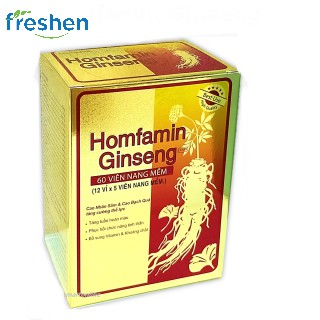 Homfamin ginseng hỗ trợ phục hồi sức khoẻ giúp ăn ngon ngủ ngon tăng cường thể lực
