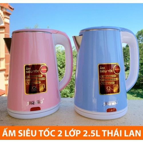 Ấm Đun Siêu Tốc 2 lớp 2.5L Thái Lan