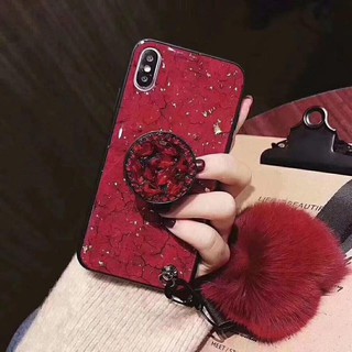ỐP ĐÁ NGỌC BÍCH BÔNG KÈM POP DÀNH CHO IPHONE