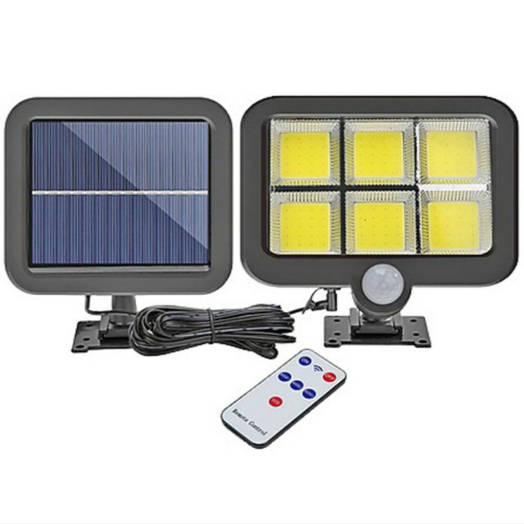 Đèn Led Năng Lượng Mặt Trời 120COB - Pin Tách Rời - dây 5m - Cảm Biến Chuyển Động - 3 chế độ sáng