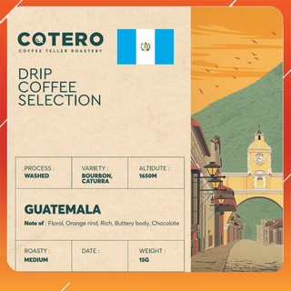 Cà phê phin giấy/drip bag specialty guatemala washed - cotero coffee, hộp 7 gói, bourbon,caturra, drip, coldbrew