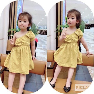 váy lệch vai cho bé