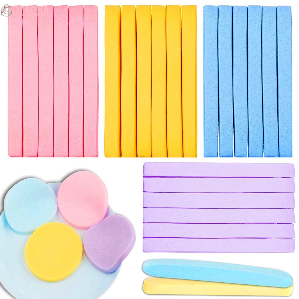 [Hàng mới về] Set 12 miếng mút tẩy trang dạng nén nhiều màu sắc tiện lợi