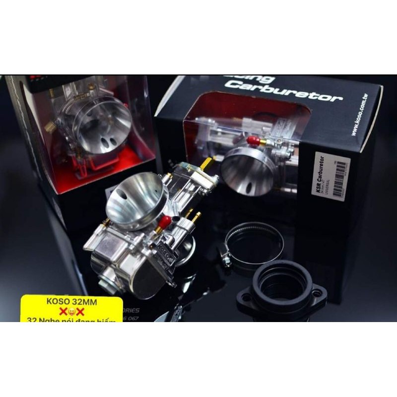 Bình xăng con nắp chao KOSO cho xe máy độ đủ size họng