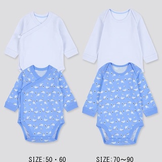 set 2 chiếc body dài tay Uniqlo Auth chất cotton mềm mịn