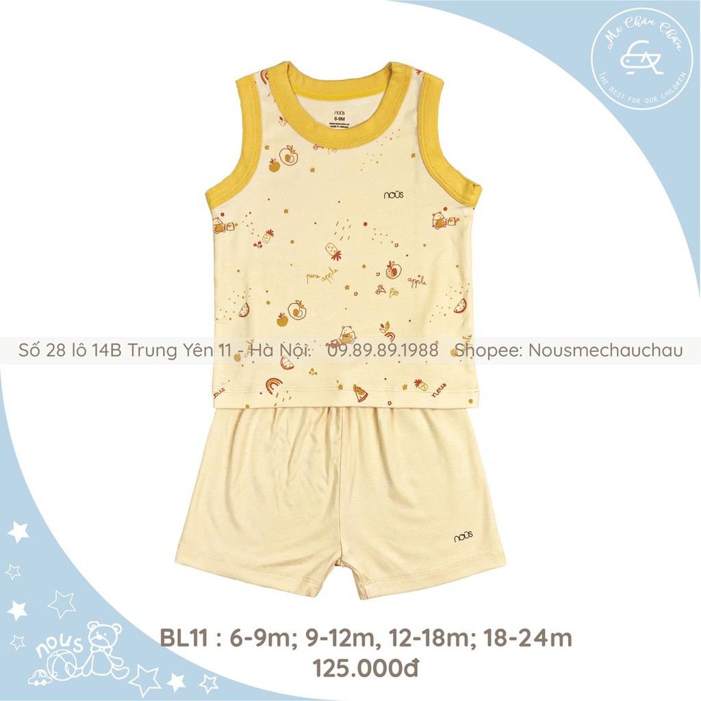 Ba Lỗ Petit Vàng Nhạt (Size Từ 6-24 Tháng) NOUS