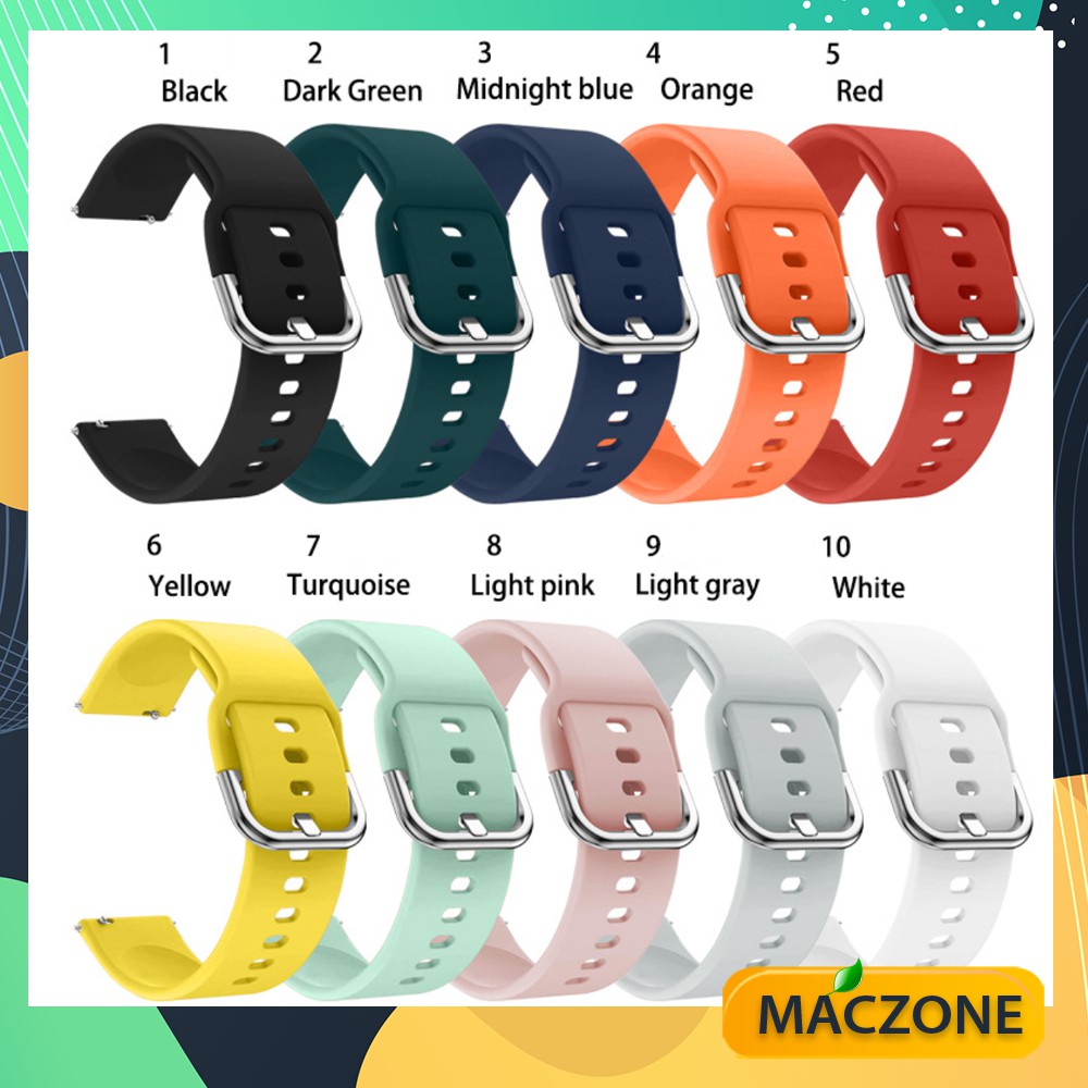 [Bảng colorful] Dây đeo 20mm 22mm chốt khóa Samsung Galaxy Watch 1/3, Active 1/2, Gear S2/S3, Gear Sport silicon (ZD03)