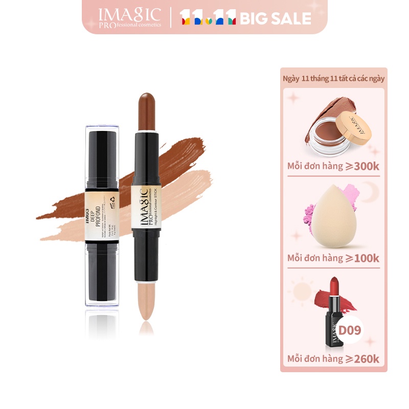 Thỏi kem tạo khối bắt sáng hai đầu IMAGIC FA-108 38g
