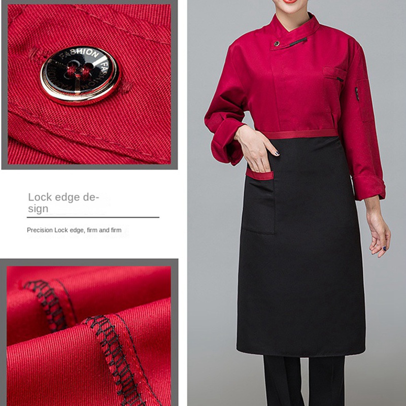 Đồng Phục Đầu Bếp Dài Tay Vải cotton Trang Trí Bánh Ngọt Cho Nam Và Nữ