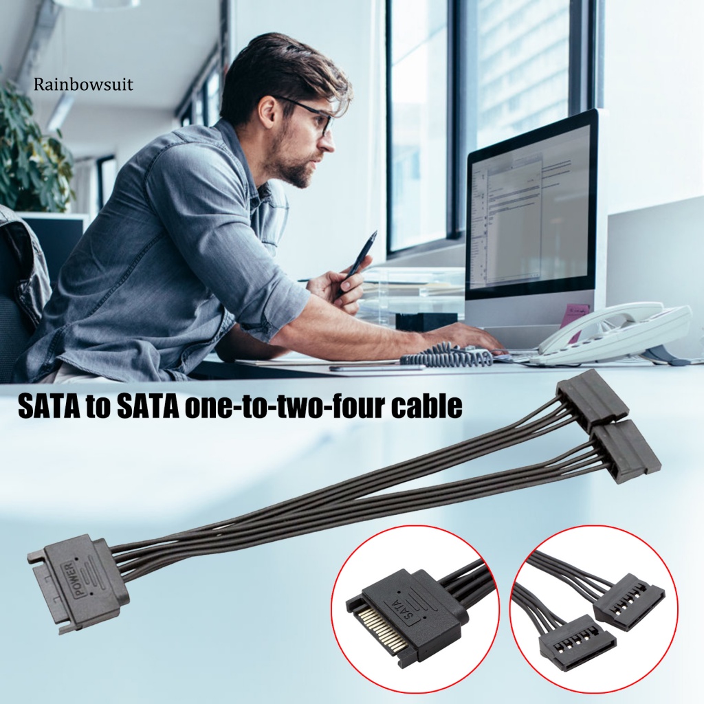Cáp Chia Nguồn SATA Từ 1 Sang 2 SATA 15 Pin Sang 2 15Pin Chuyên Dụng Cho Ổ Cứng
