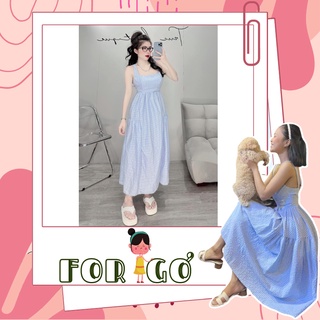 Đầm caro nhiều màu dáng xòe For gơ, ĐSM1